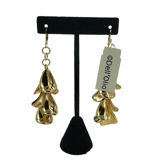 Linea by Louis Dell'Olio Gold Tone Necklace and Earring Set 59" - Picture 9 of 15